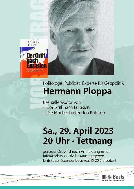 Vortrag Hermann Ploppa am Samstag den April 2023 um 20 Uhr in Tettnang
